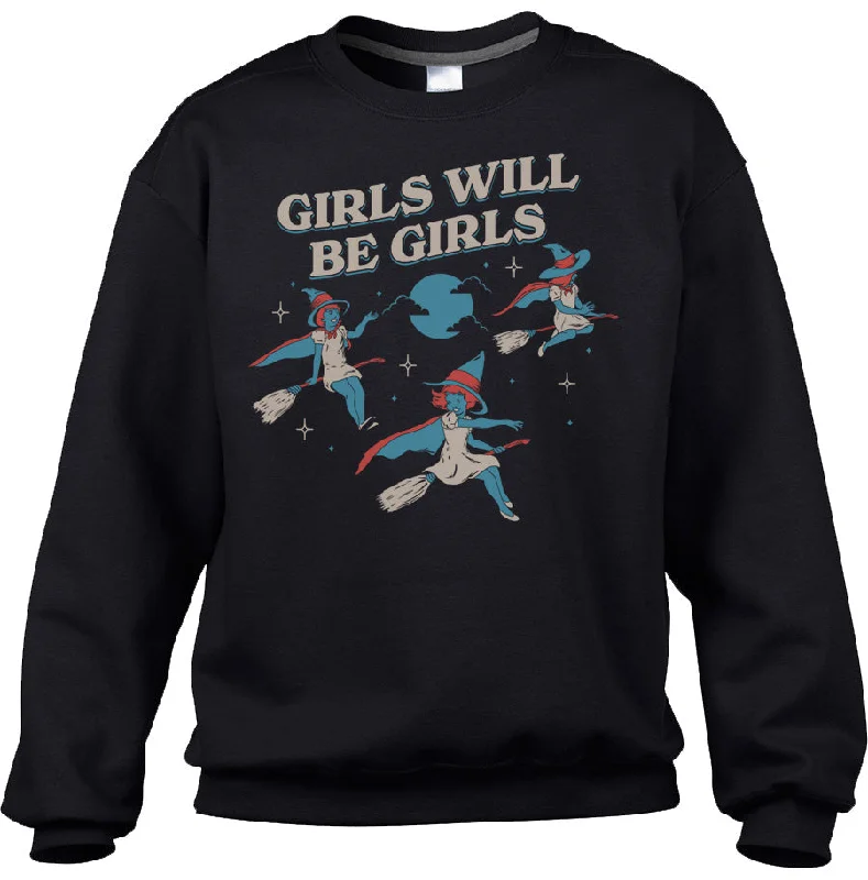Discount Deals Unisex Girls Will Be Girls Witch Sweatshirt