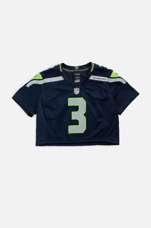 Clearance Event Rework Crop Seattle Seahawks NFL Jersey - M