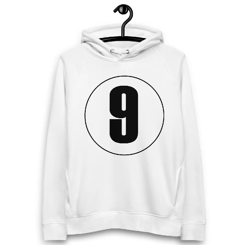 Unisex pullover hoodie: Black on White 9