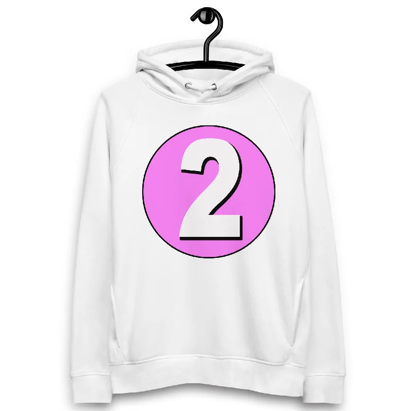 Don't Wait Unisex pullover hoodie: White on Pink 2