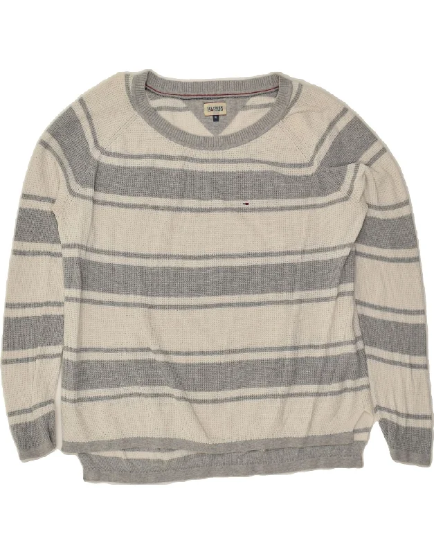 Clearance Event TOMMY HILFIGER Womens Boat Neck Jumper Sweater UK 18 XL Grey Striped Clearance Event TOMMY HILFIGER Womens Boat Neck Jumper Sweater UK 18 XL Grey Striped