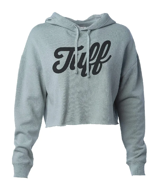 TUFF Script Hooded Cropped Fleece