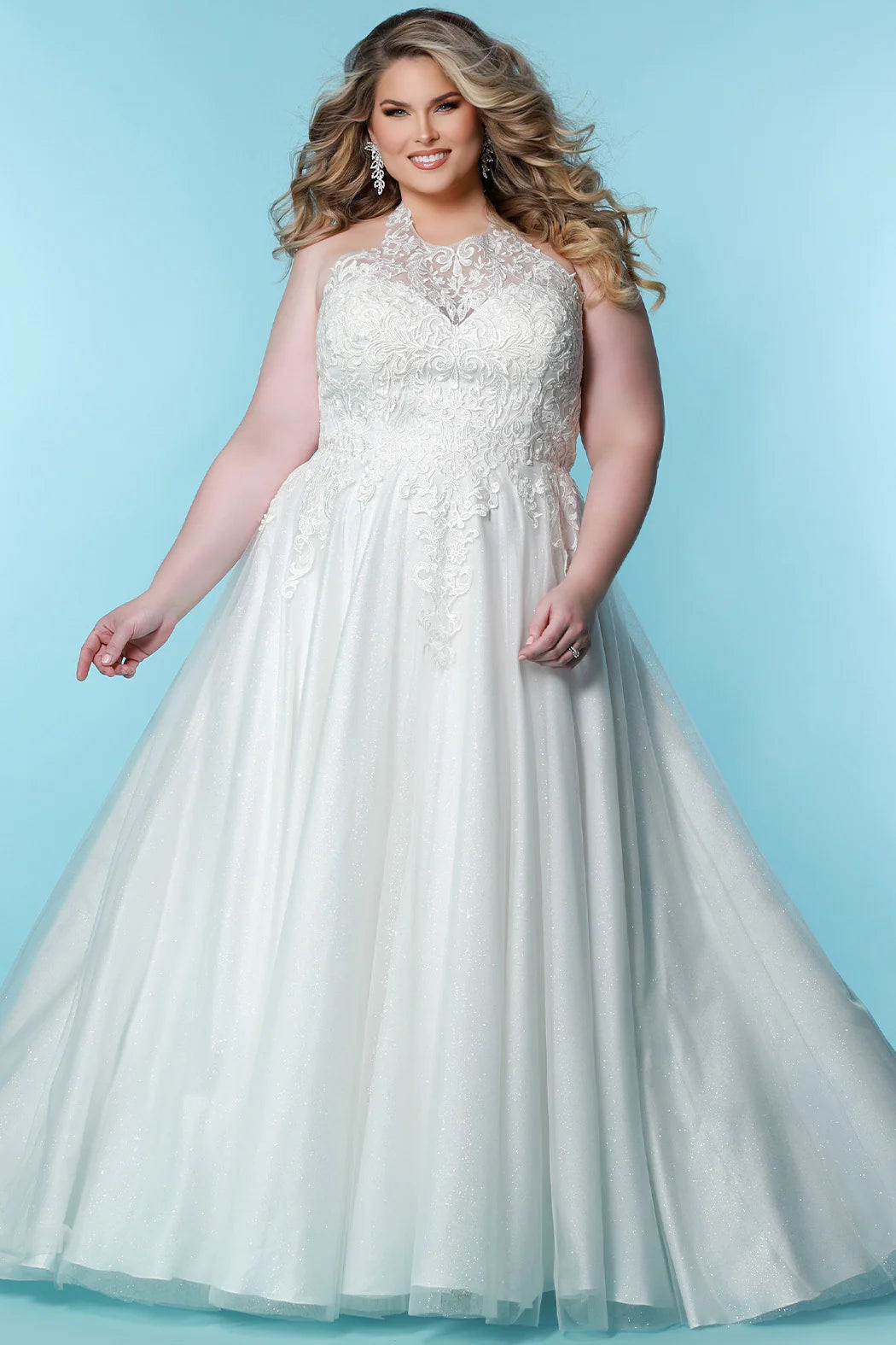 Referral Discount Sydneys Closet SC5284 Roxanne Ivory Bridal Dress
