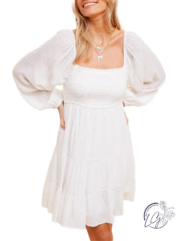 Price Reduction Tiered Sweetheart Babydoll Dress