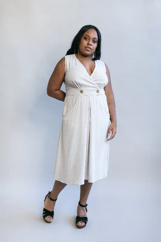 Price Fest Winona Dress in Oat Linen