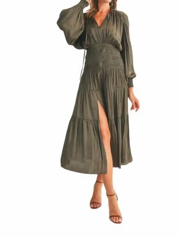 Claudia Dress In Olive