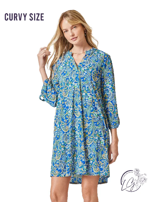 Overstock Curvy Blue Classic Scarlett Dress