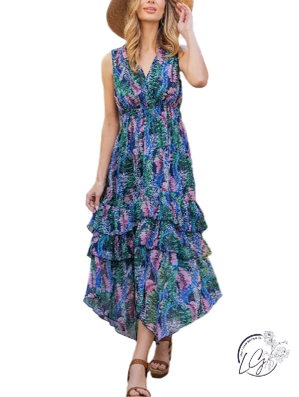 Markdowns Romantic Ruffled Maxi Dress