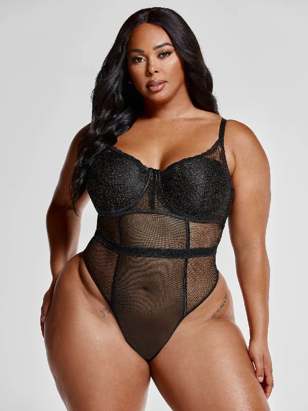 New Arrival Carolina Mesh Panel Bodysuit
