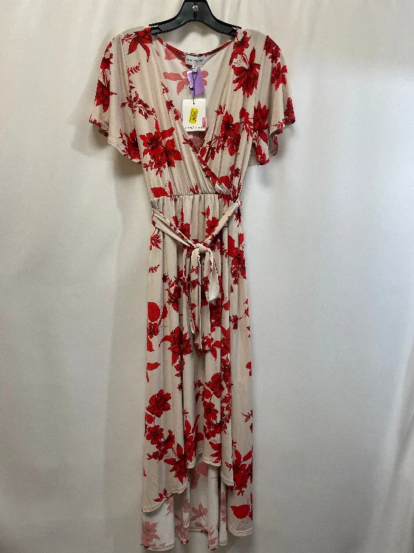 Today's Special Red & White Dress Casual Maxi Gibson And Latimer, Size M