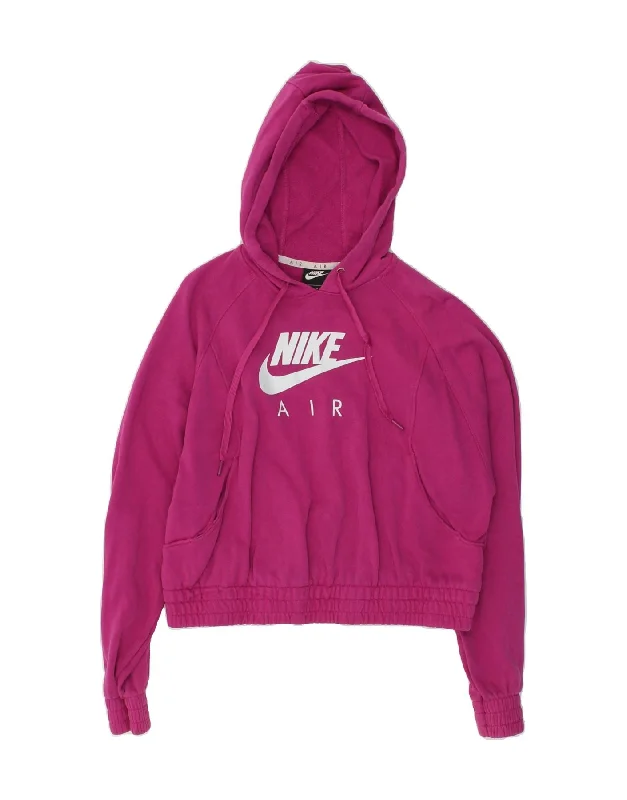 Low Prices NIKE Womens Air Graphic Hoodie Jumper UK 14 Medium Purple Cotton