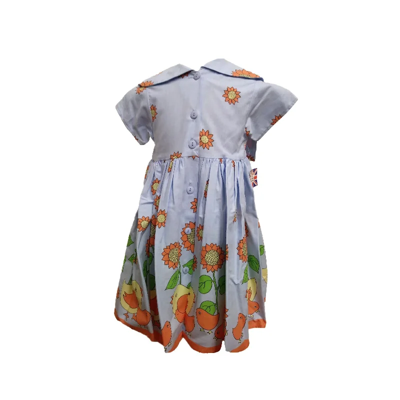 Laura Dress - Blue Sunflower