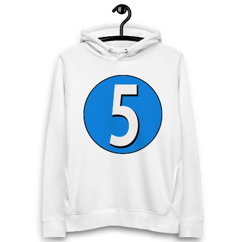 Weekend Flash Sale Unisex pullover hoodie: White on Blue 5