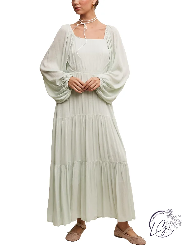 Overstock Playing The Field Tiered Maxi Dress