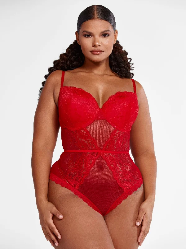 Extra Discounts Jordan Floral Lace and Mesh Bodysuit