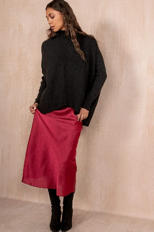 TIME-Limited Offer Susanna Black Knit High Neck Jumper