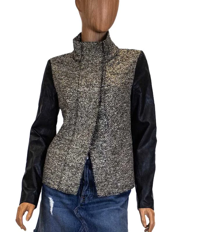 Act Now Metallic Wool Jacket