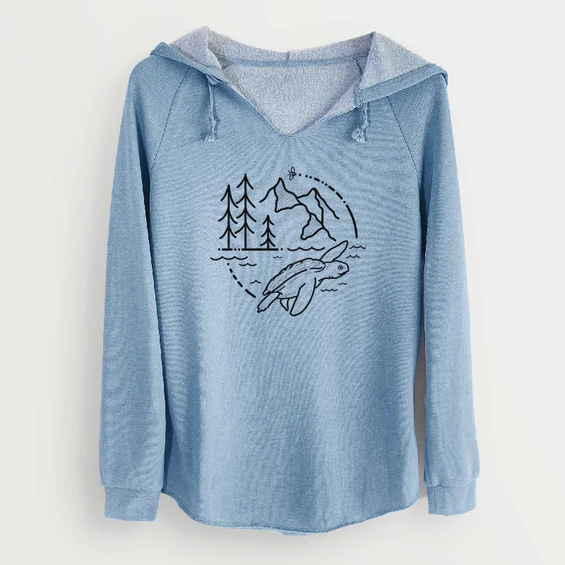 Limited Quantity It's All Connected - Kemps Ridley Turtle - Cali Wave Hooded Sweatshirt