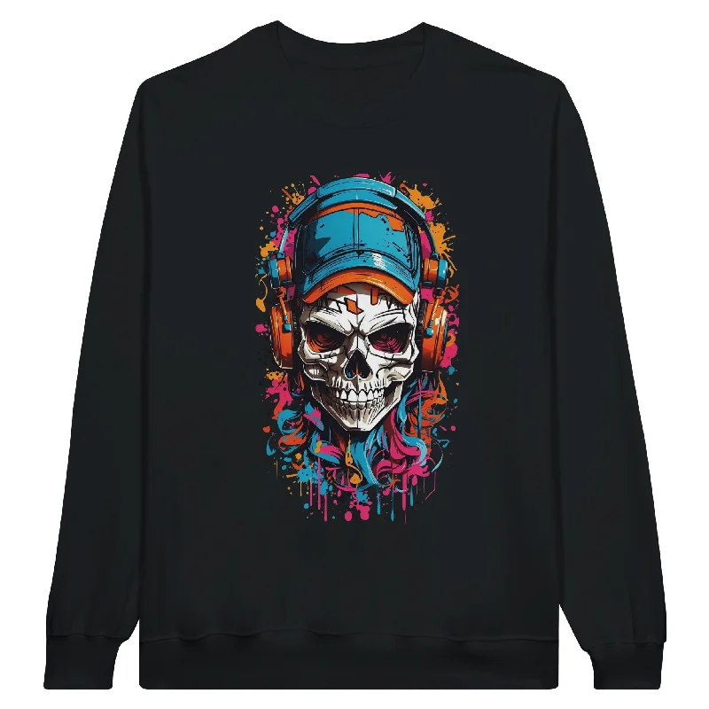 Now or Never Urban Graffiti Skull Unisex Crewneck Sweatshirt