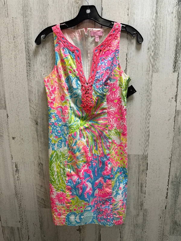 Price Rollback Pink Dress Casual Midi Lilly Pulitzer, Size 0