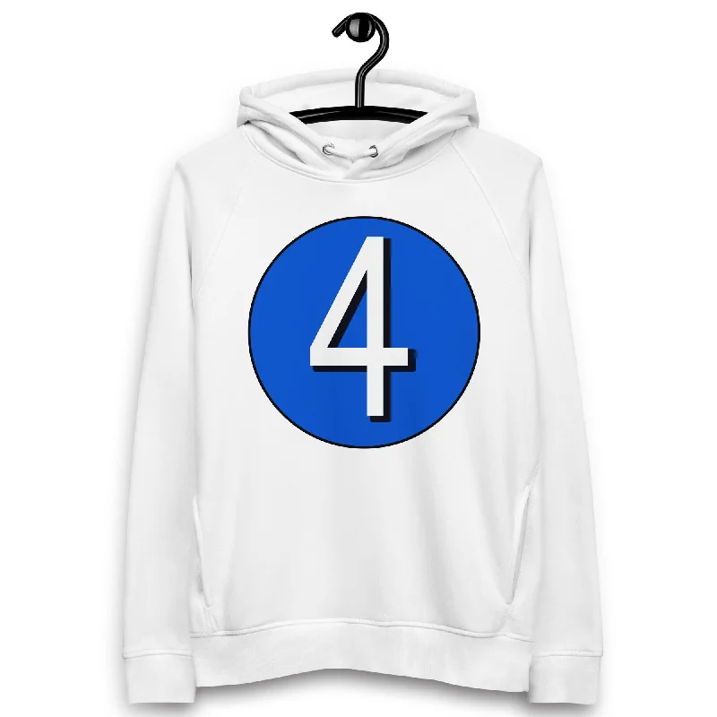 Bargain Prices Unisex pullover hoodie: White on Periwinkle 4