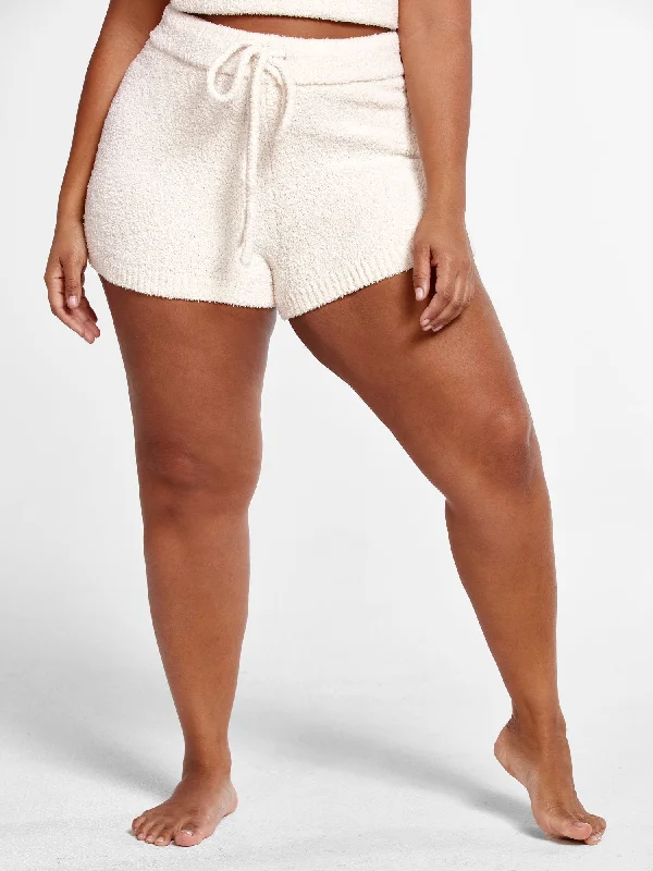 Early Access The Cuddle Booty Shorts in Ivory