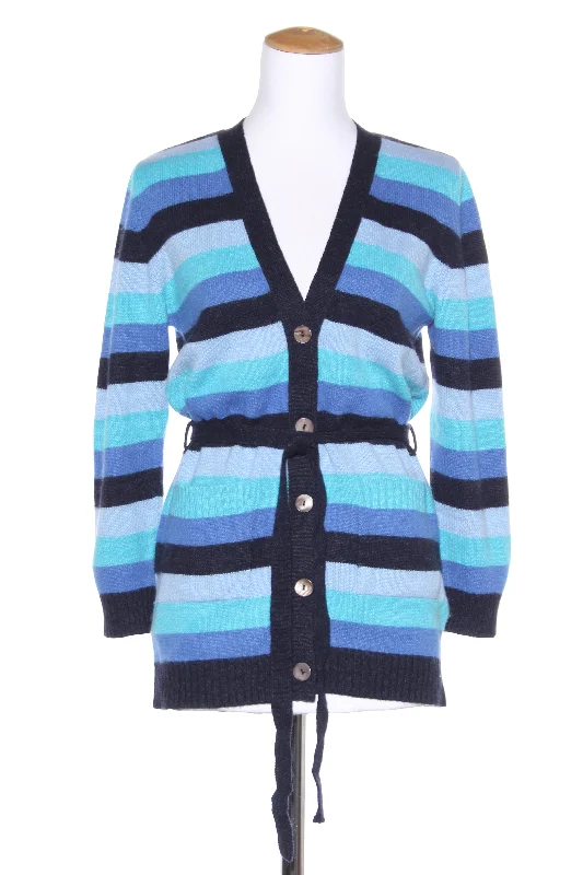 Act Fast EVSEG - Belted stripe cashmere cardi! 12