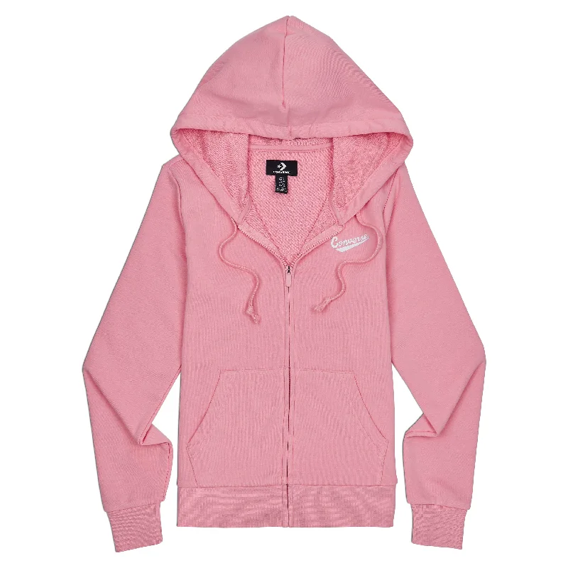 Converse Women's Star Chevron Nova Full Zipped Hoody Costal Pink