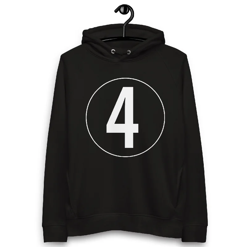 Limited Availability Unisex pullover hoodie: White on Black 4