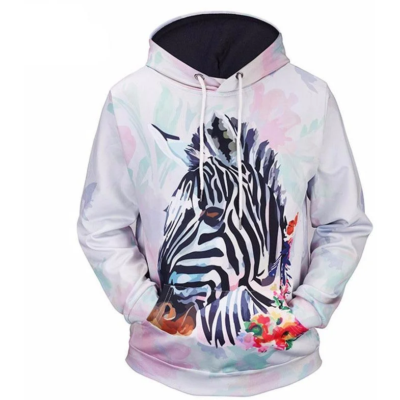 Price Fest Unisex Zebra 3D Pattern Hoodie