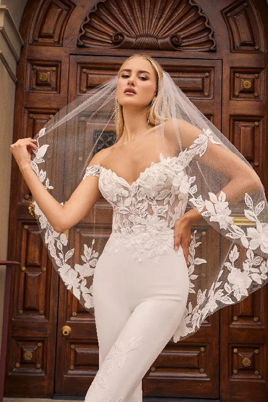 Deal of the Week Casablanca Bridal 2541-2 Wedding Jumpsuit Ausustine 2 lace top