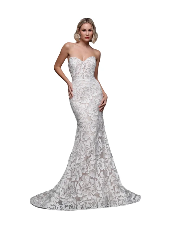 Blowout Sale Davinci 50870 Embroidered Lace Wedding Dress Strapless Mermaid Beaded Bridal Gown Blowout Sale Davinci 50870 Embroidered Lace Wedding Dress Strapless Mermaid Beaded Bridal Gown