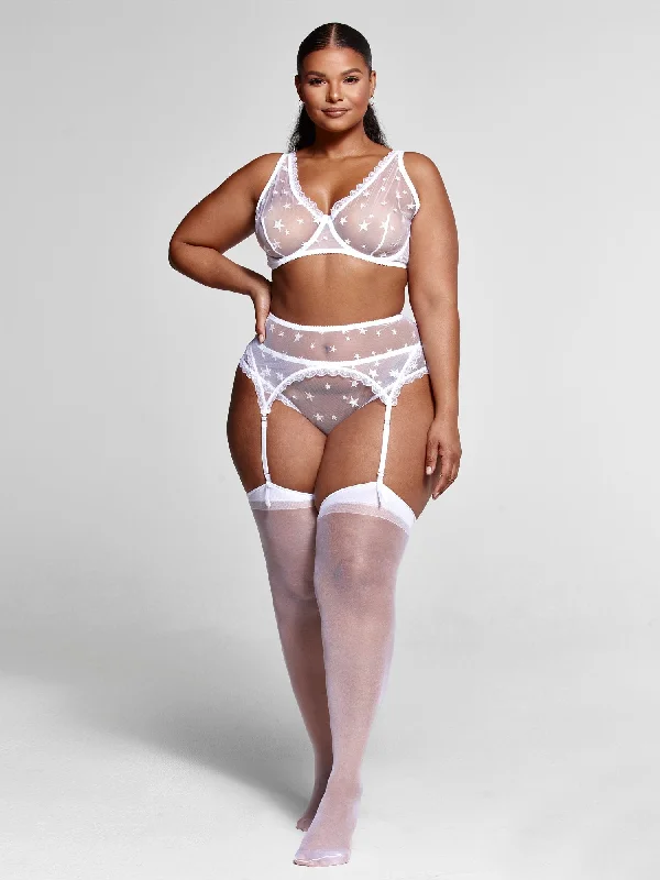 Shop and Save Danica Bra and Panty Set with Garter