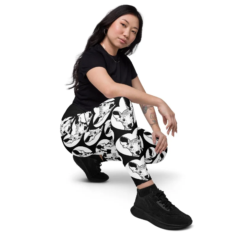 Year-End Clearance DOG BREED LEGGINGS with pockets - AMERICAN HAIRLESS TERRIER - HERTTAHOUND