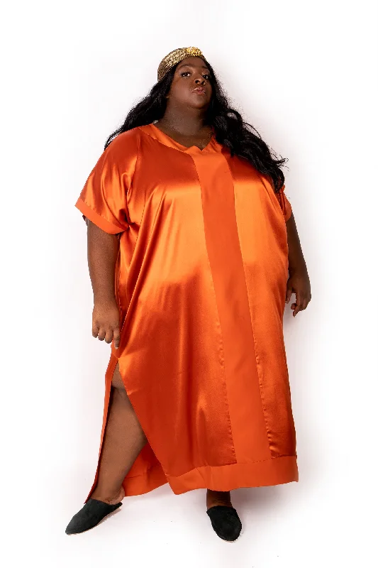 Overstock The Muse Italian Silk Caftan with V neckline