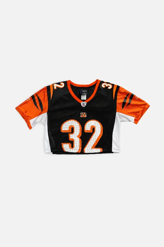 Unmissable Offer Rework Crop Cincinnati Bengals NFL Jersey - S