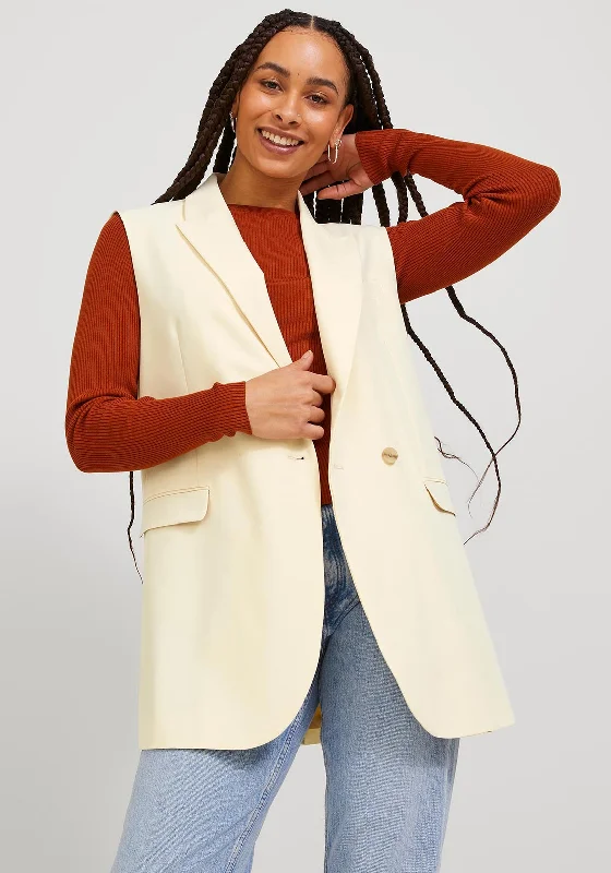 Deal of the Day JJXX Mary Long Sleeveless Blazer, Seedpearl