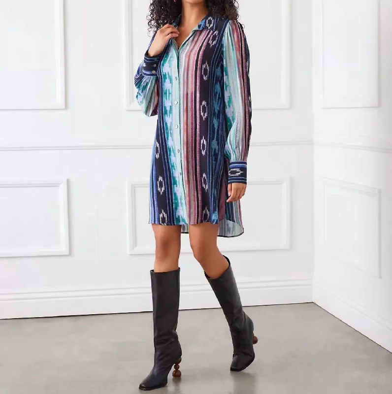 Regal Girl Shirt Dress In Print