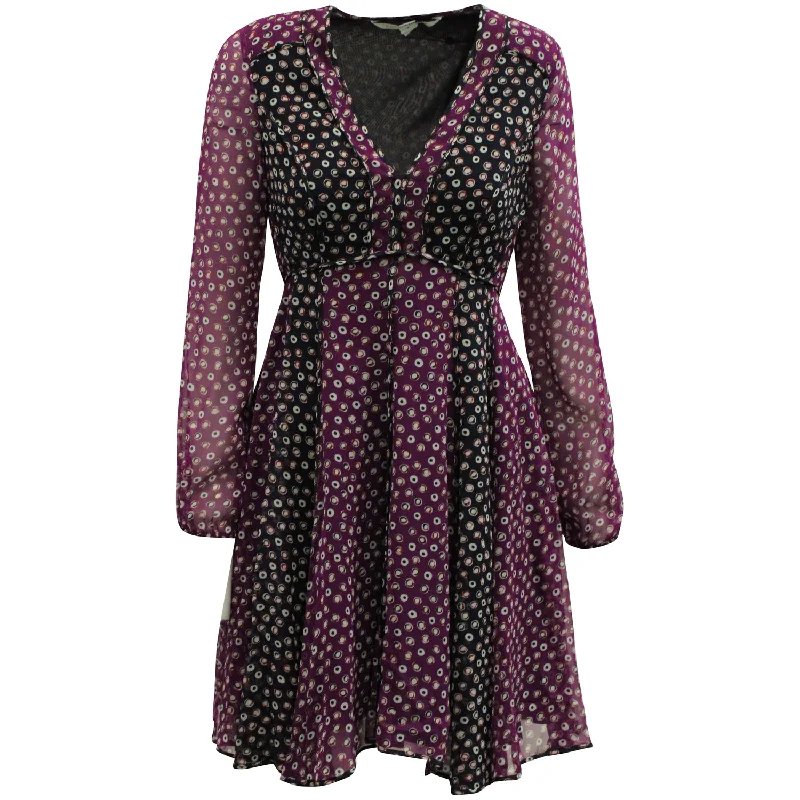 Diane Von Furstenberg Ivetta Dress in Purple Silk