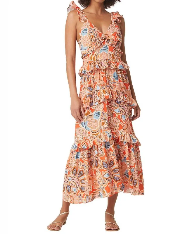 Weekend Deal Morrison Midi Dress In Tangerine | Tangerine
