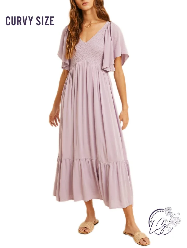 Price Reduction Curvy Aurora Breeze Midi Dress