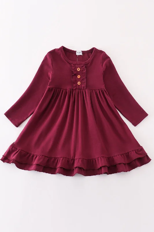 Doorbuster Deal Purple ruffle girl dress