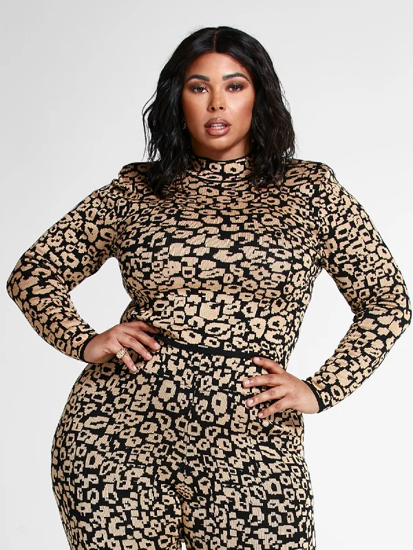Deal Zone Alyssa Leopard Print Sweater