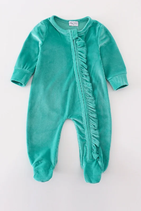 Price Smash Turquoise velvet girl romper