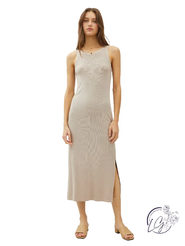 Now or Never Graceful Knit Midi Dress