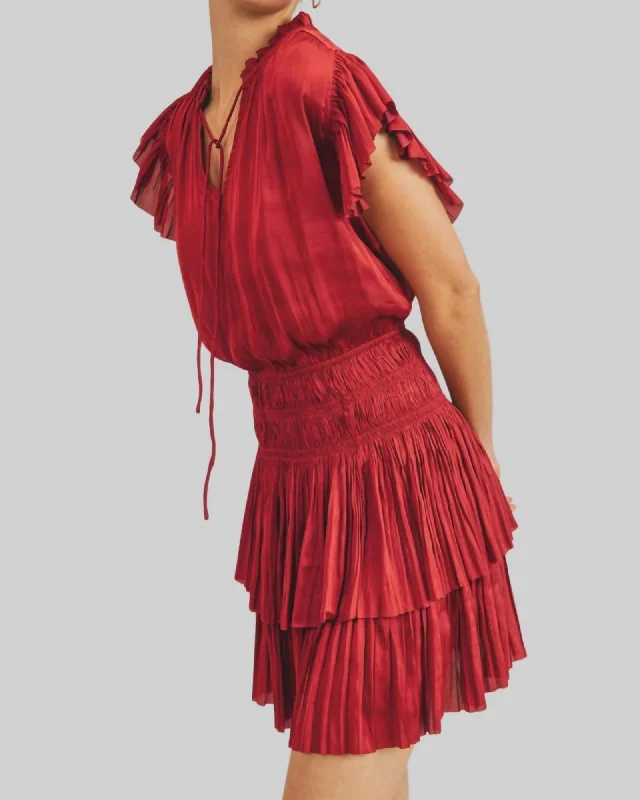 Massive Deals Gabrielle Dress In Deep Red | Deep Red