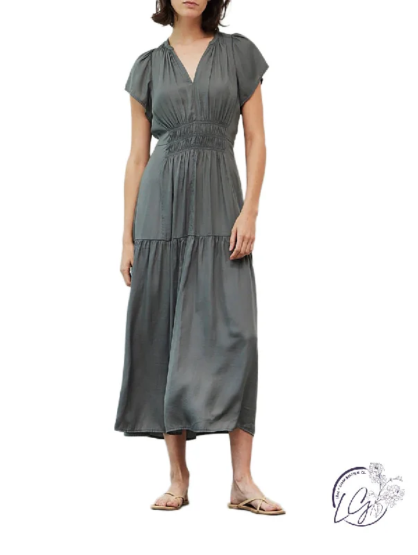 Major Savings Wonderland Satin Midi Dress