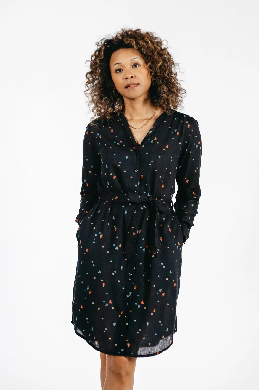 Act Fast Emery Shirt Dress / Artifact Print