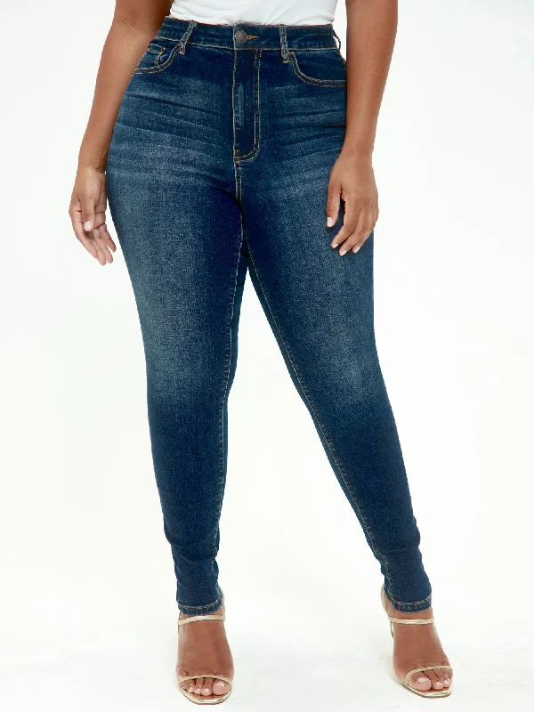 Don't Wait Dark Wash High Rise Super Skinny Jeans - Short Inseam