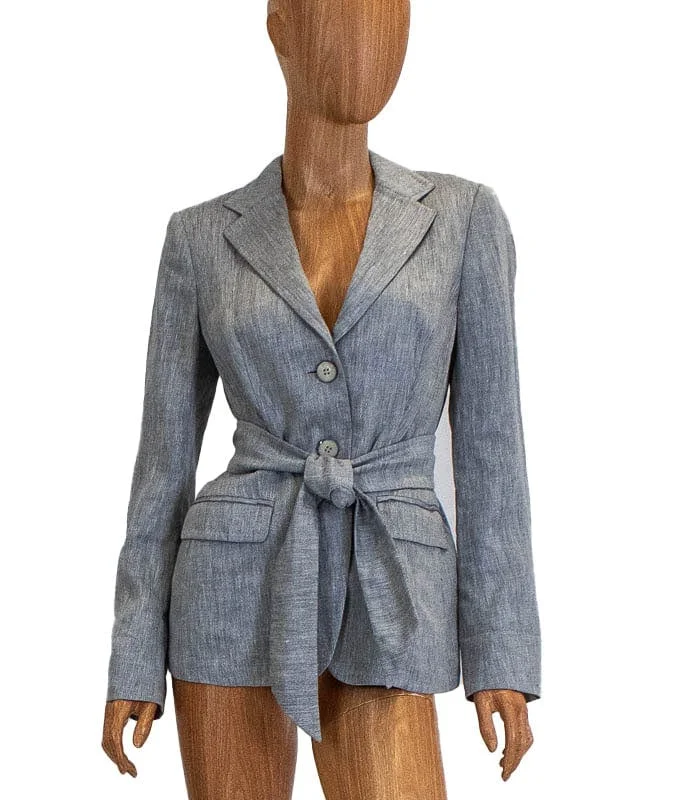 Low Prices Belted Linen Jacket